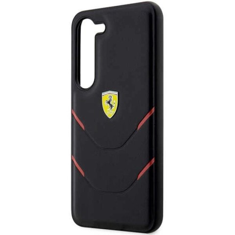 Etui Ferrari Hot Stamp Lines na Samsung Galaxy S23 - czarne Ferrari