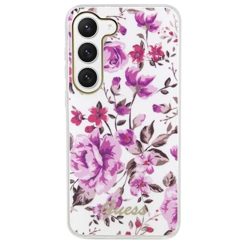 Etui Guess Flower Collection na Samsung Galaxy S23+ - białe Guess