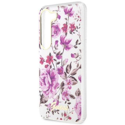 Etui Guess Flower Collection na Samsung Galaxy S23+ - białe Guess