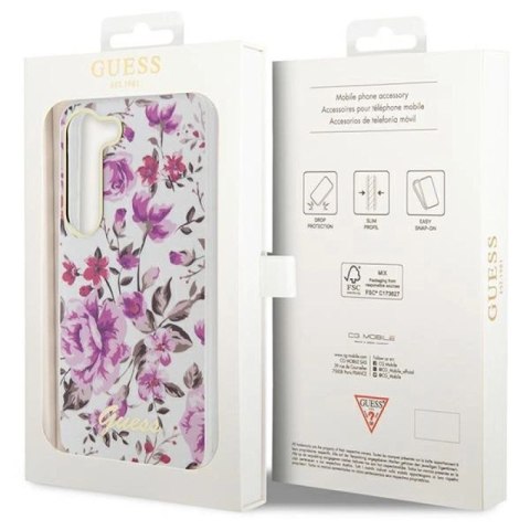 Etui Guess Flower Collection na Samsung Galaxy S23+ - białe Guess