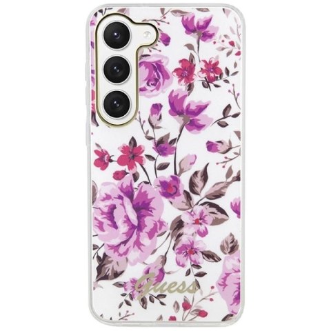 Etui Guess Flower Collection na Samsung Galaxy S23 - białe Guess