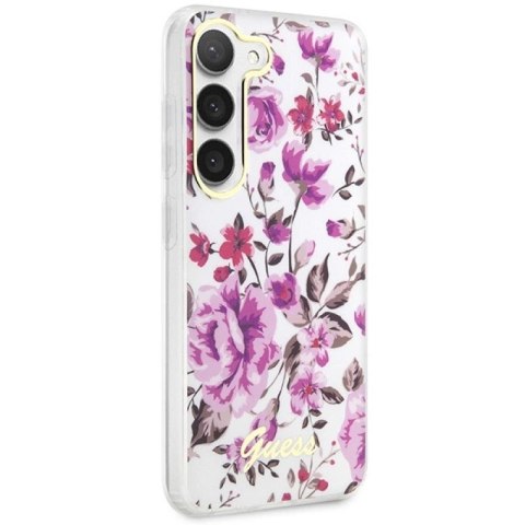 Etui Guess Flower Collection na Samsung Galaxy S23 - białe Guess