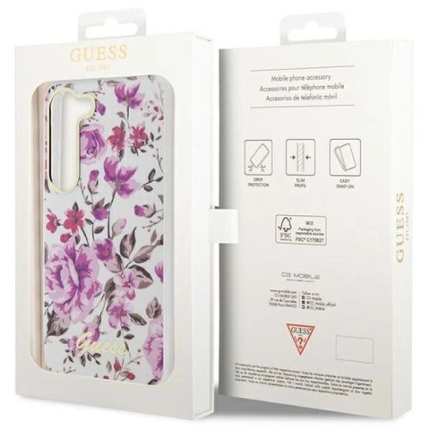 Etui Guess Flower Collection na Samsung Galaxy S23 - białe Guess