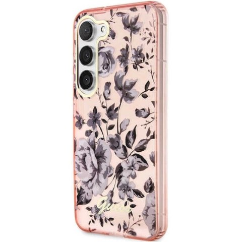 Etui Guess Flower Collection na Samsung Galaxy S23+ - różowe Guess