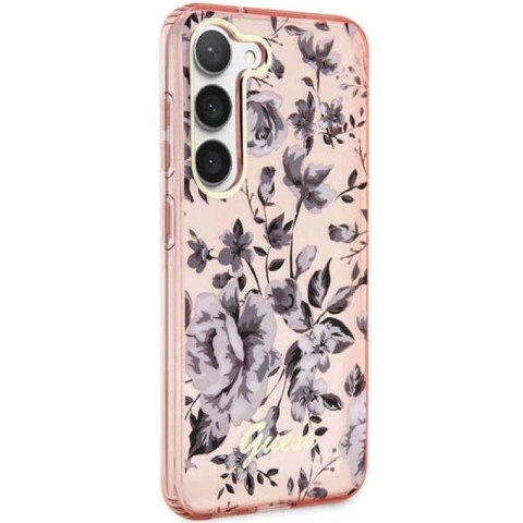 Etui Guess Flower Collection na Samsung Galaxy S23+ - różowe Guess