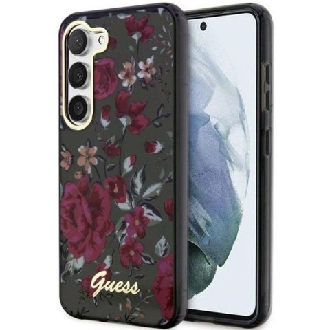 Etui Guess Flower Collection na Samsung Galaxy S23+ - zielone Guess