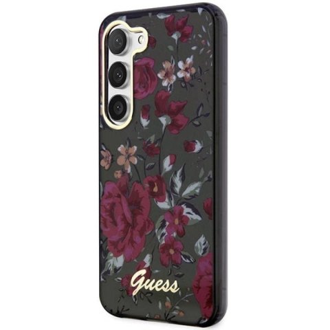 Etui Guess Flower Collection na Samsung Galaxy S23+ - zielone Guess