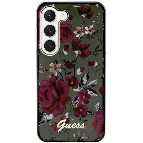 Etui Guess Flower Collection na Samsung Galaxy S23+ - zielone Guess
