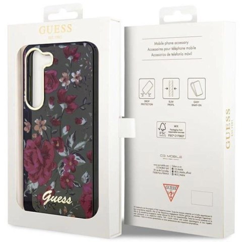 Etui Guess Flower Collection na Samsung Galaxy S23+ - zielone Guess