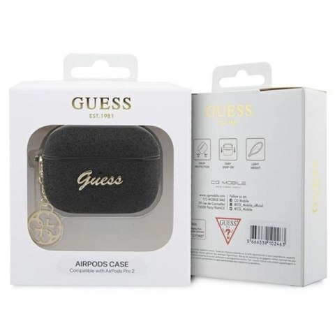 Etui Guess Glitter Flake 4G Charm na AirPods Pro 2 - czarne Guess
