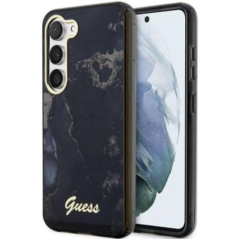 Etui Guess Golden Marble Collection S23+ - czarne Guess