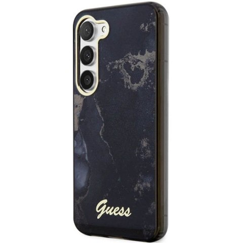 Etui Guess Golden Marble Collection S23+ - czarne Guess