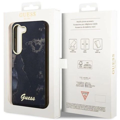 Etui Guess Golden Marble Collection S23+ - czarne Guess