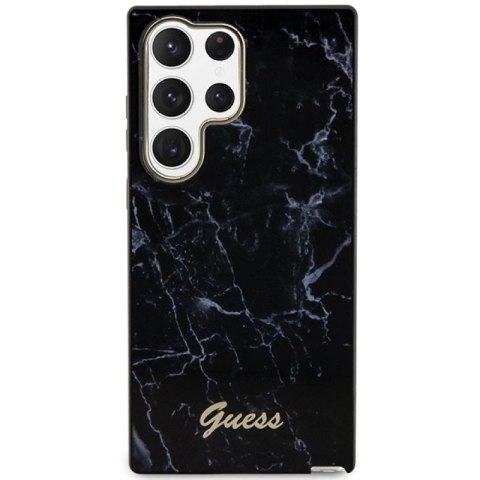 Etui Guess Marble Collection na Samsung Galaxy S23 Ultra - czarne Guess