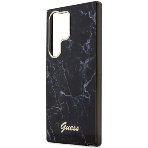 Etui Guess Marble Collection na Samsung Galaxy S23 Ultra - czarne Guess