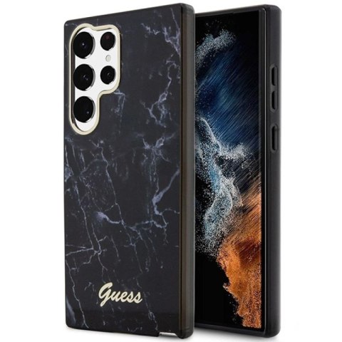 Etui Guess Marble Collection na Samsung Galaxy S23 Ultra - czarne Guess