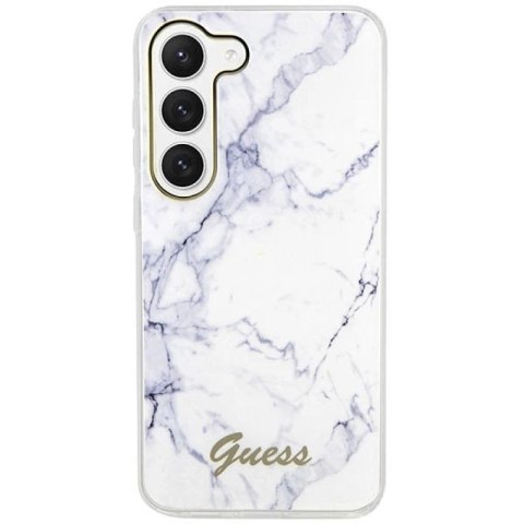 Etui Guess Marble Collection na Samsung Galaxy S23+ - białe Guess