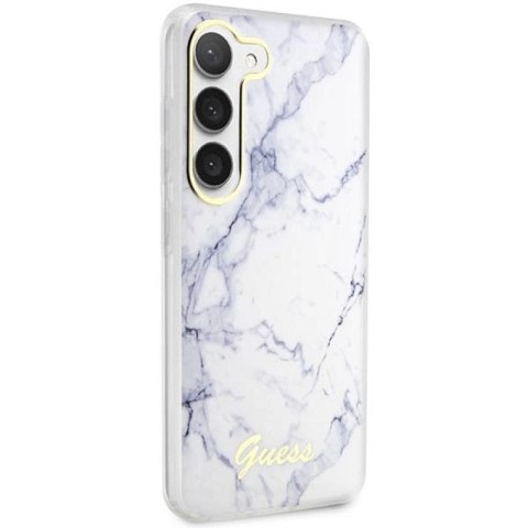 Etui Guess Marble Collection na Samsung Galaxy S23+ - białe Guess