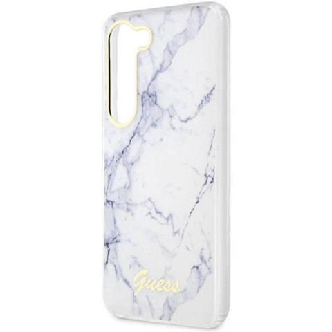 Etui Guess Marble Collection na Samsung Galaxy S23+ - białe Guess