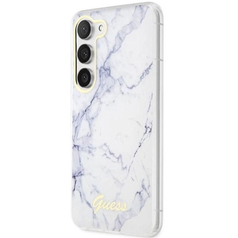 Etui Guess Marble Collection na Samsung Galaxy S23 - białe Guess