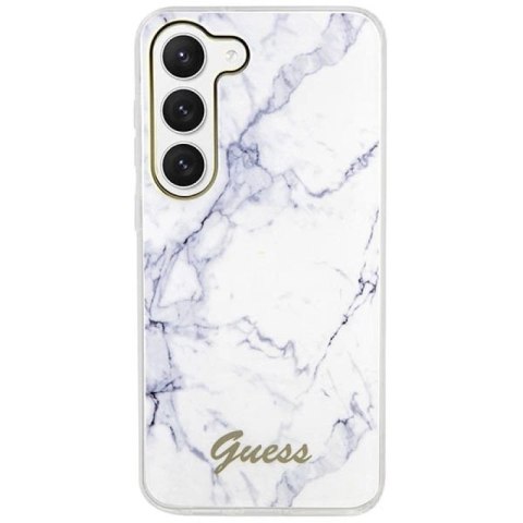 Etui Guess Marble Collection na Samsung Galaxy S23 - białe Guess