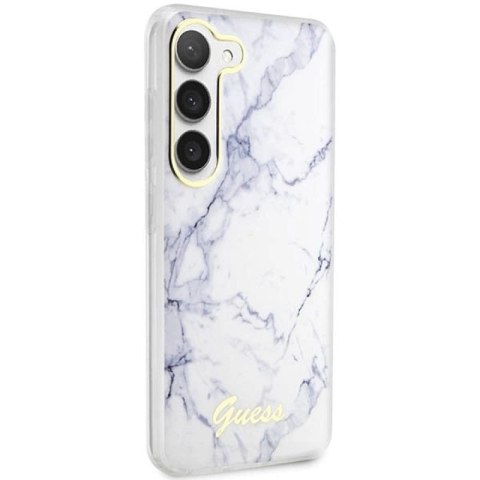 Etui Guess Marble Collection na Samsung Galaxy S23 - białe Guess