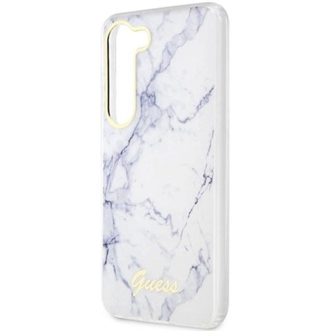 Etui Guess Marble Collection na Samsung Galaxy S23 - białe Guess