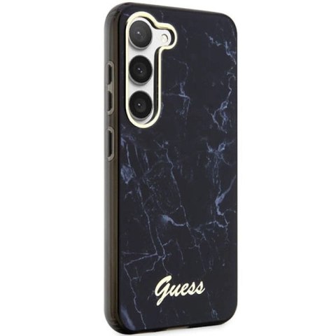 Etui Guess Marble Collection na Samsung Galaxy S23+ - czarne Guess