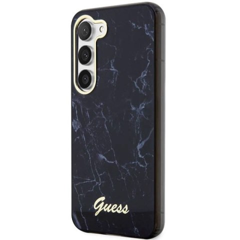 Etui Guess Marble Collection na Samsung Galaxy S23 - czarne Guess