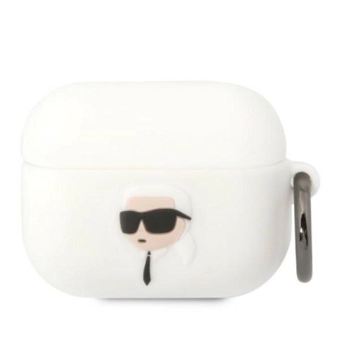 Etui Karl Lagerfeld Silicone Karl Head 3D na AirPods Pro - białe Karl Lagerfeld