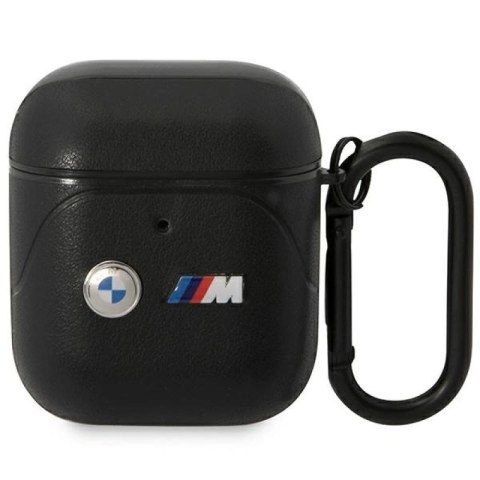 Etui BMW Leather Curved Line na AirPods 1/2 - czarne BMW
