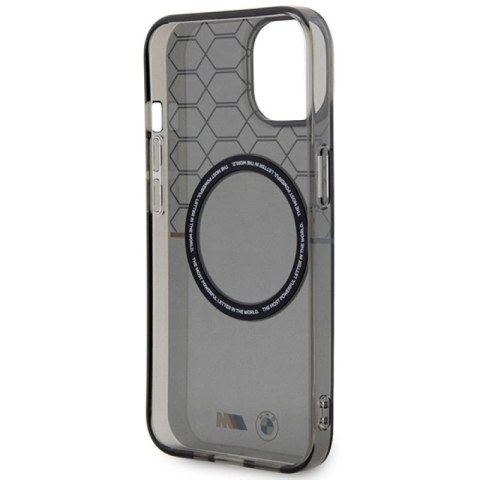 Etui BMW Pattern MagSafe na iPhone 14 Plus - szare BMW