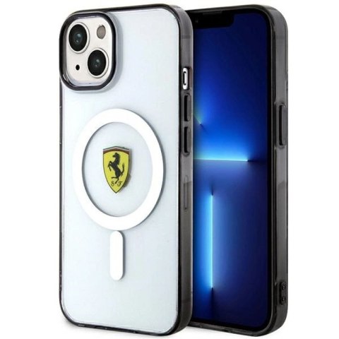 Etui Ferrari Outline MagSafe na iPhone 14 Plus - przezroczyste Ferrari