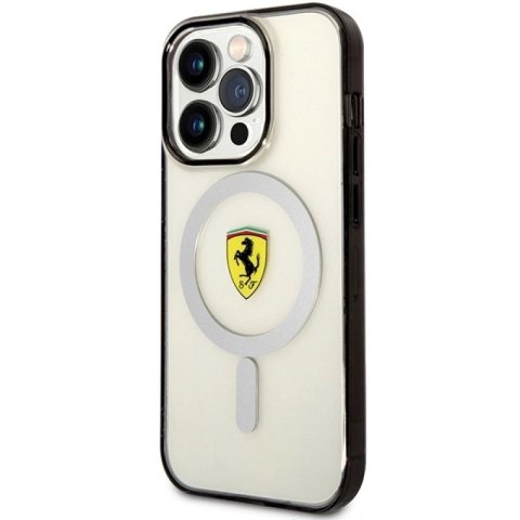 Etui Ferrari Outline MagSafe na iPhone 14 Pro - przezroczyste Ferrari
