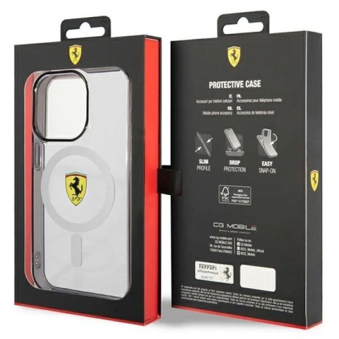 Etui Ferrari Outline MagSafe na iPhone 14 Pro - przezroczyste Ferrari
