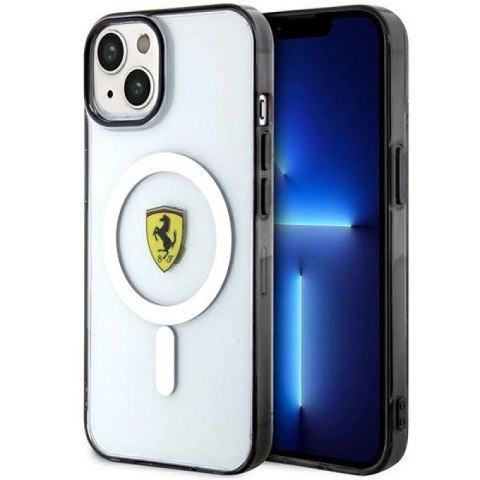 Etui Ferrari Outline MagSafe na iPhone 14 - przezroczyste Ferrari