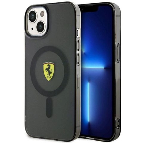Etui Ferrari Translucent MagSafe na iPhone 14 Plus - czarne Ferrari