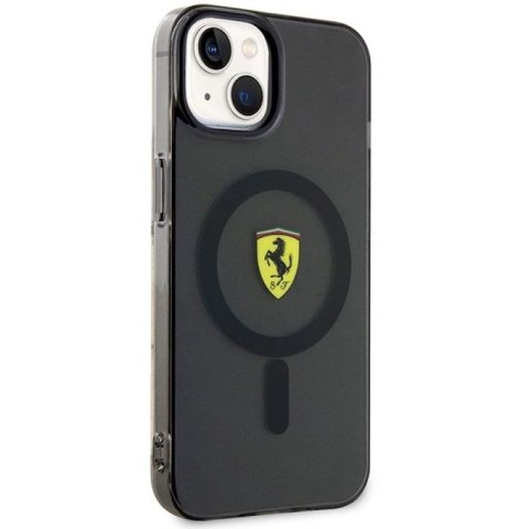 Etui Ferrari Translucent MagSafe na iPhone 14 Plus - czarne Ferrari