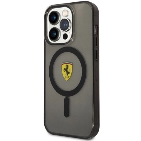 Etui Ferrari Translucent MagSafe na iPhone 14 Pro Max - czarne Ferrari