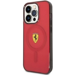 Etui Ferrari Translucent MagSafe na iPhone 14 Pro Max - czerwone Ferrari