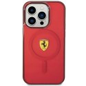 Etui Ferrari Translucent MagSafe na iPhone 14 Pro Max - czerwone Ferrari