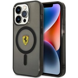 Etui Ferrari Translucent MagSafe na iPhone 14 Pro - czarne Ferrari