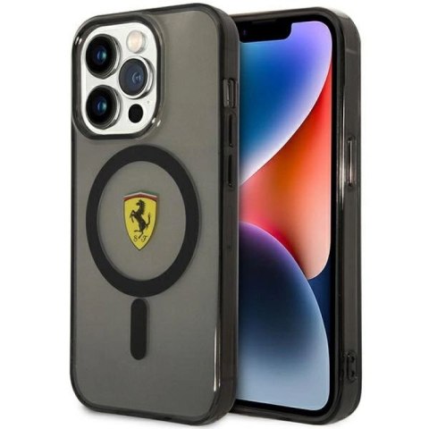 Etui Ferrari Translucent MagSafe na iPhone 14 Pro - czarne Ferrari