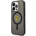 Etui Ferrari Translucent MagSafe na iPhone 14 Pro - czarne Ferrari