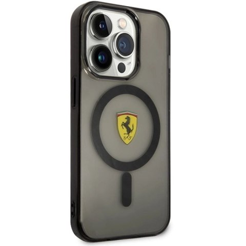 Etui Ferrari Translucent MagSafe na iPhone 14 Pro - czarne Ferrari