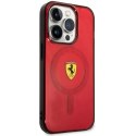 Etui Ferrari Translucent MagSafe na iPhone 14 Pro - czerwone Ferrari
