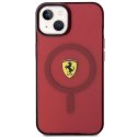 Etui Ferrari Translucent MagSafe na iPhone 14 - czerwone Ferrari