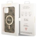 Etui Guess 4G MagSafe na iPhone 11 - brązowe Guess