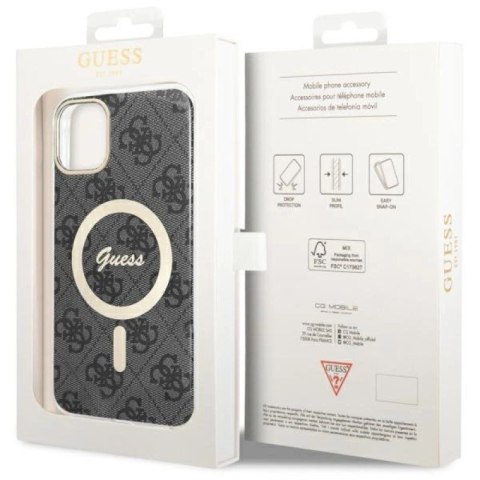 Etui Guess 4G MagSafe na iPhone 11 - czarne Guess