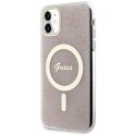 Etui Guess 4G MagSafe na iPhone 11 - różowe Guess